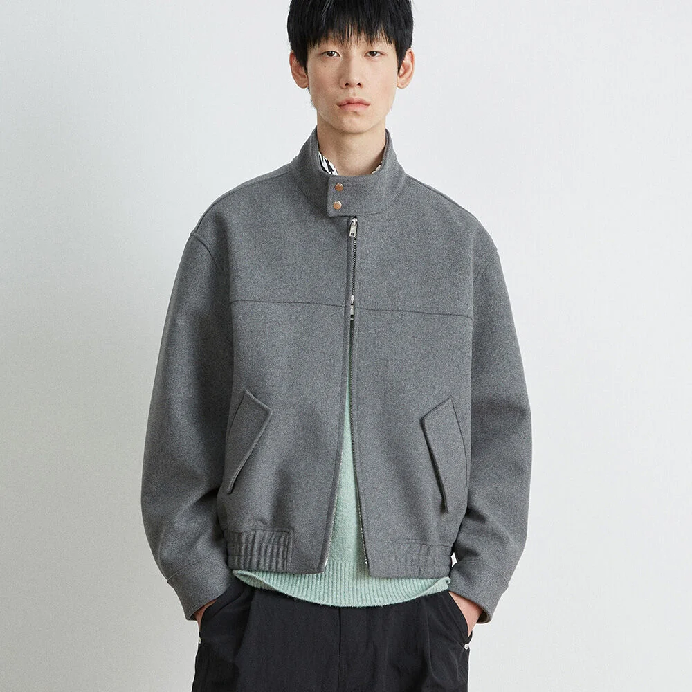 羊毛(WOOL) 2-WAY Harrington 外套_3COLOR