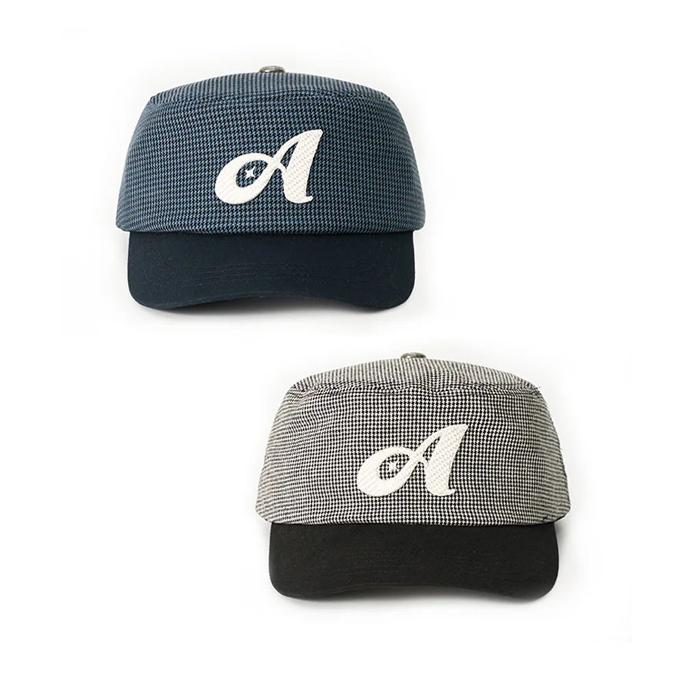 Two Tone Houndstooth Pillbox Cap (2 Colors)