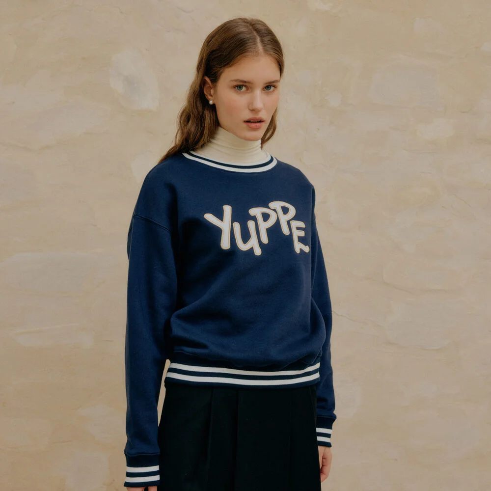 LETTERING SWEATSHIRT_NAVY