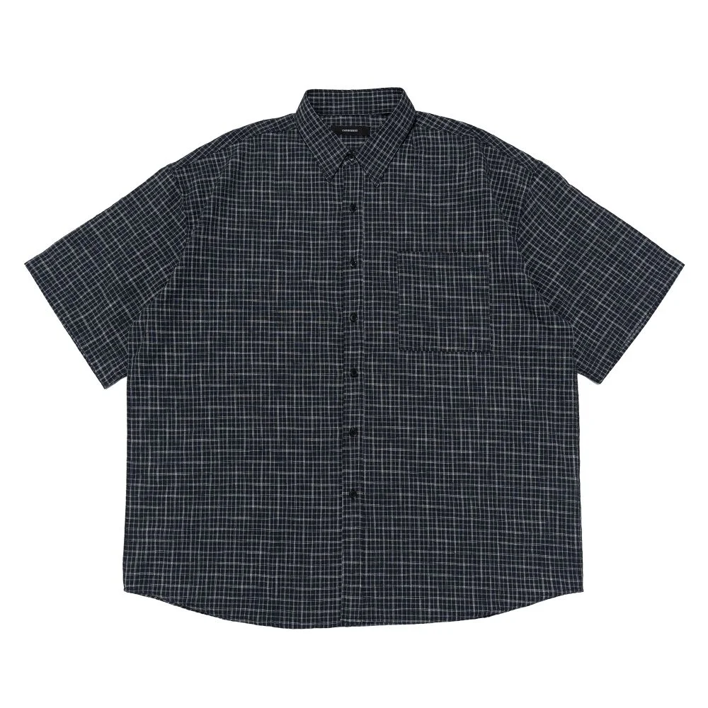 CLASSIC MINI CHECK SHORT SLEEVE SHIRT (BLACK)