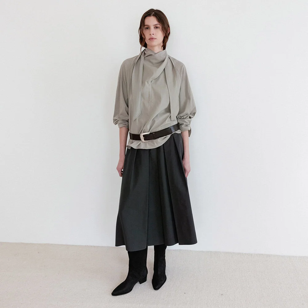 Tailored Pleats A-line Skirt SW5AS341-9E
