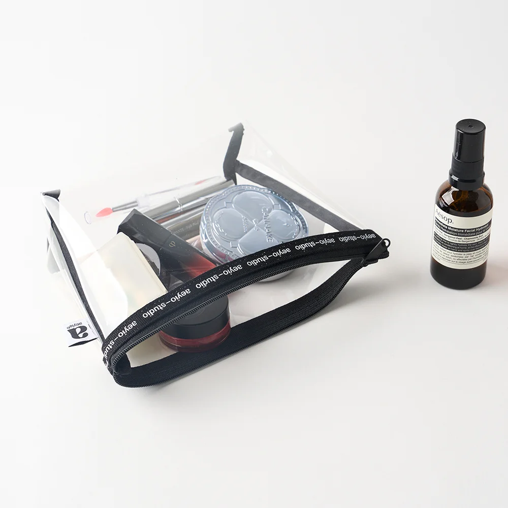 CLEAR LOGO T POUCH_透明 標誌 T恤 化妝袋(2 Colors,2 Sizes)_APO3220,3020