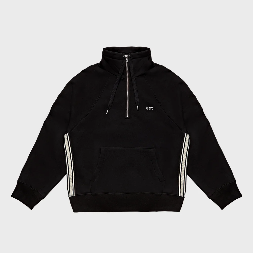 HALF ZIP UP SWEATSHIRT (BLACK)