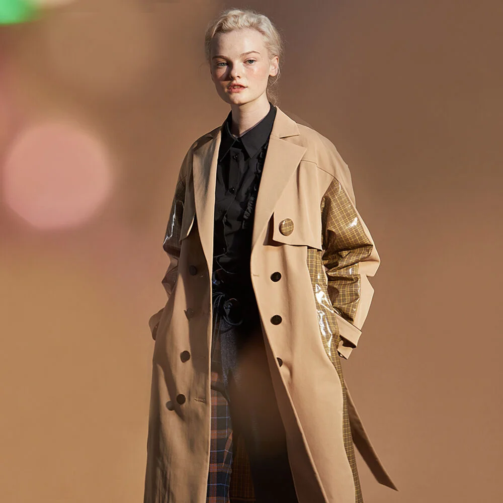 Double wave trench coat