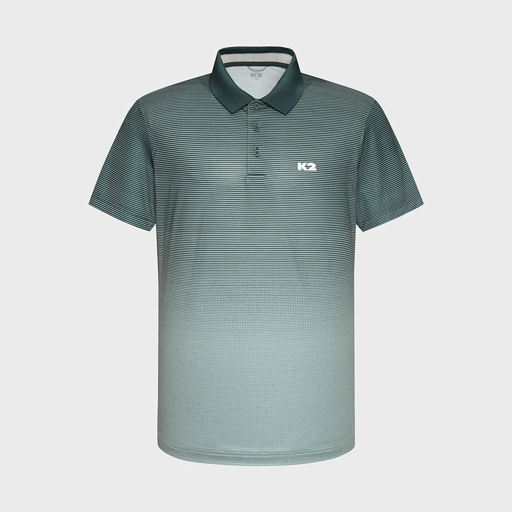 Ossak(OSSAK) NEW TRACK 短袖 Polo_BLACK GREEN_KMM25228QF
