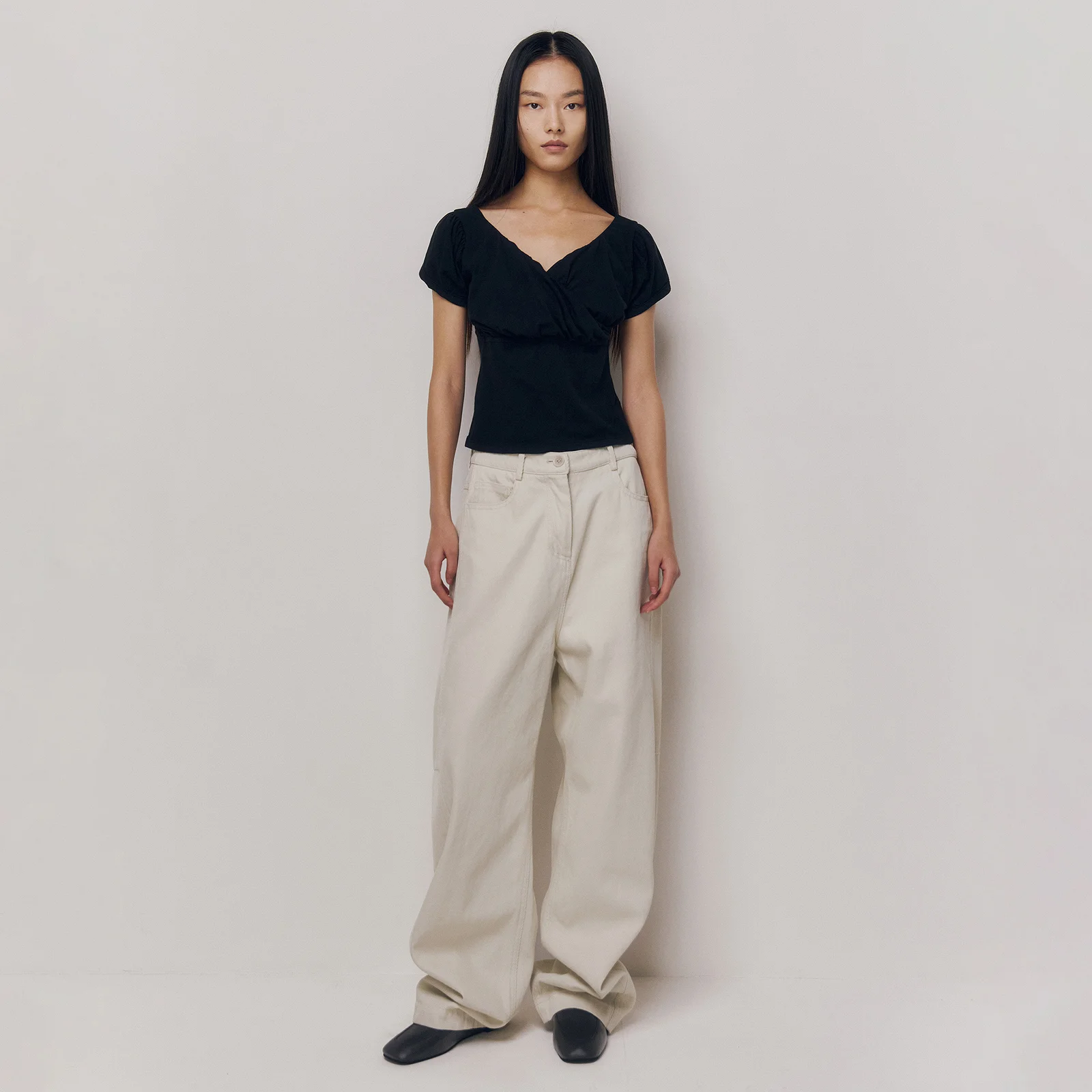 Gaius Cotton Pants Chalk