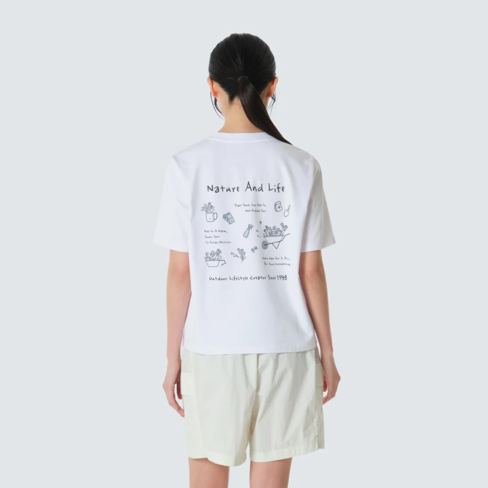 Aerocool 女裝 園藝 圖案 短袖 T恤 White (S26MWFTS23)
