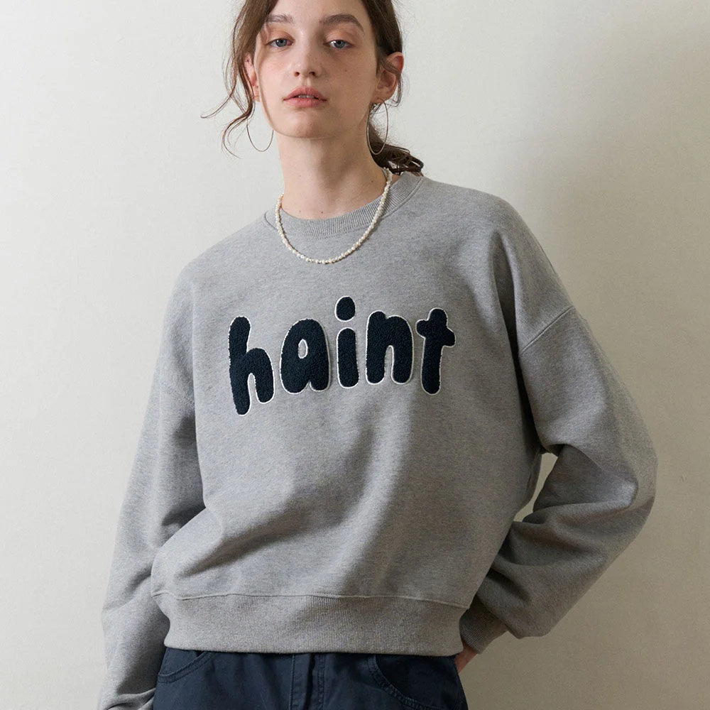 HAINT BOUCLE LOGO SWEATSHIRT 2COL_GRAY