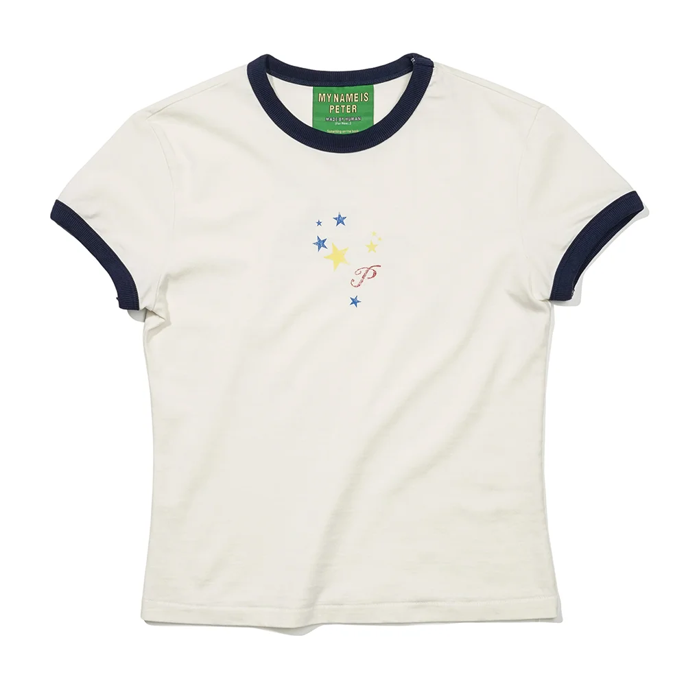 (W) STAR FLAG RINGER T-SHIRTS - BLUE