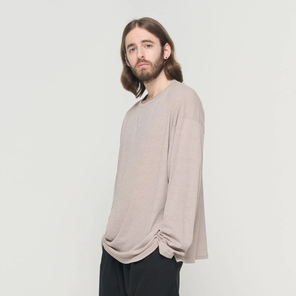 ACS BASIC SLOW LINEN LONG SLEEVE (BEIGE)