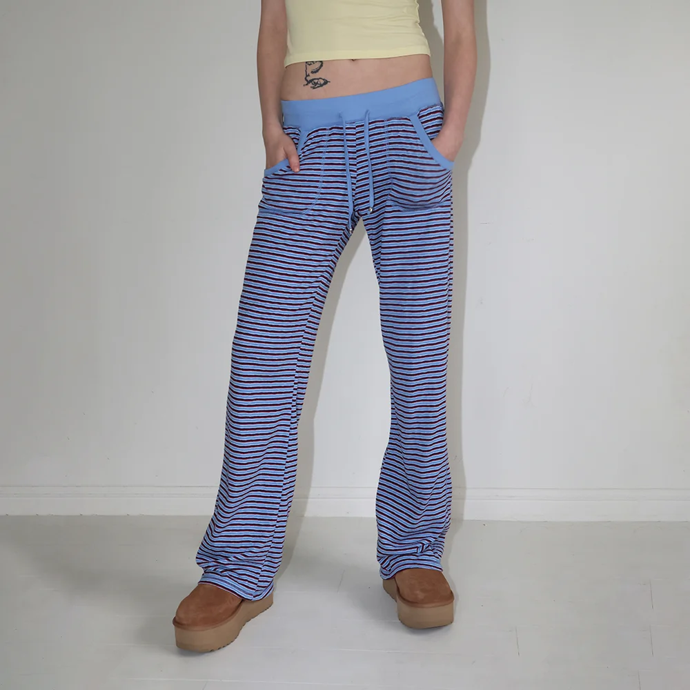 CANDY STRIPE LOUNGE PANTS_BLUE
