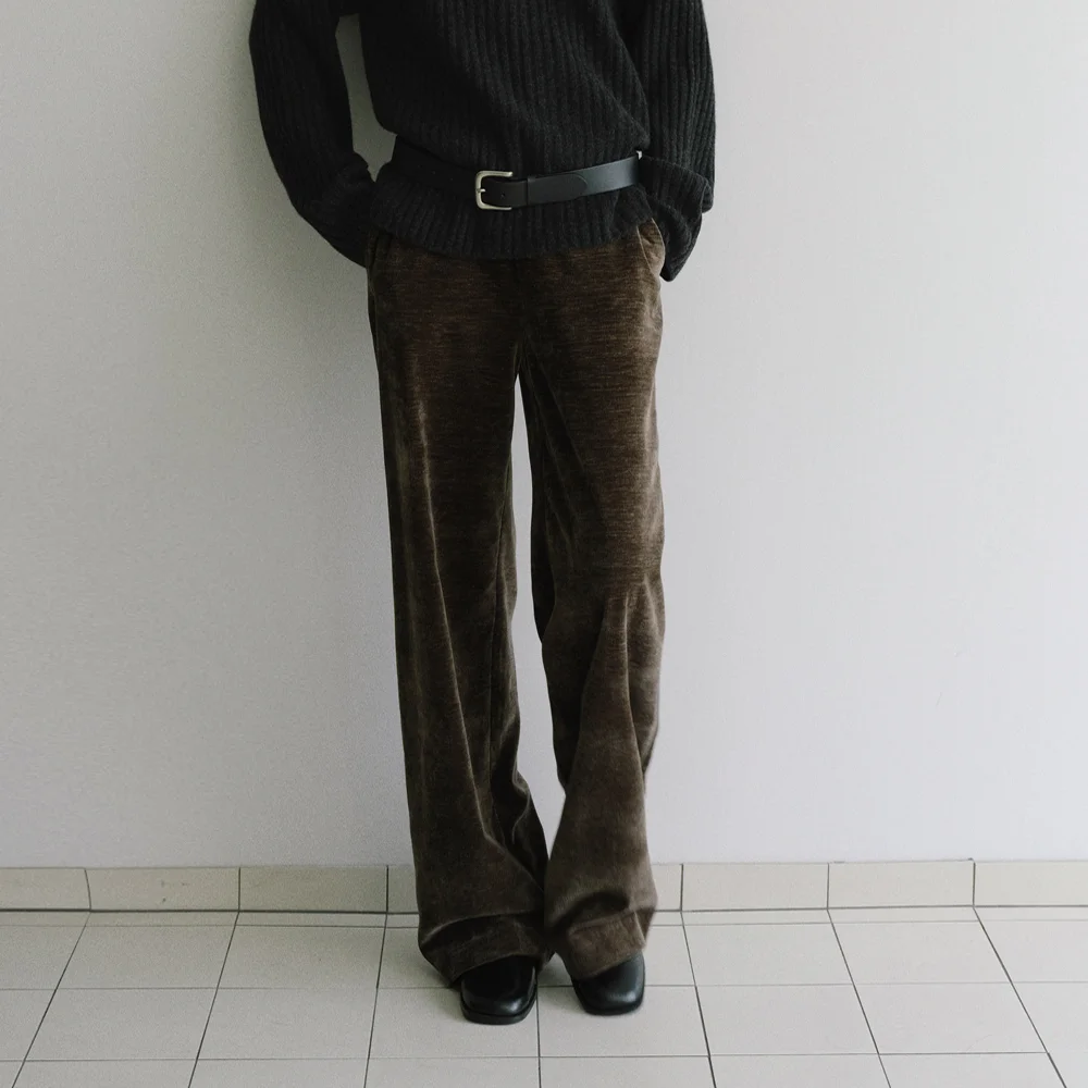 Velour slacks (brown)