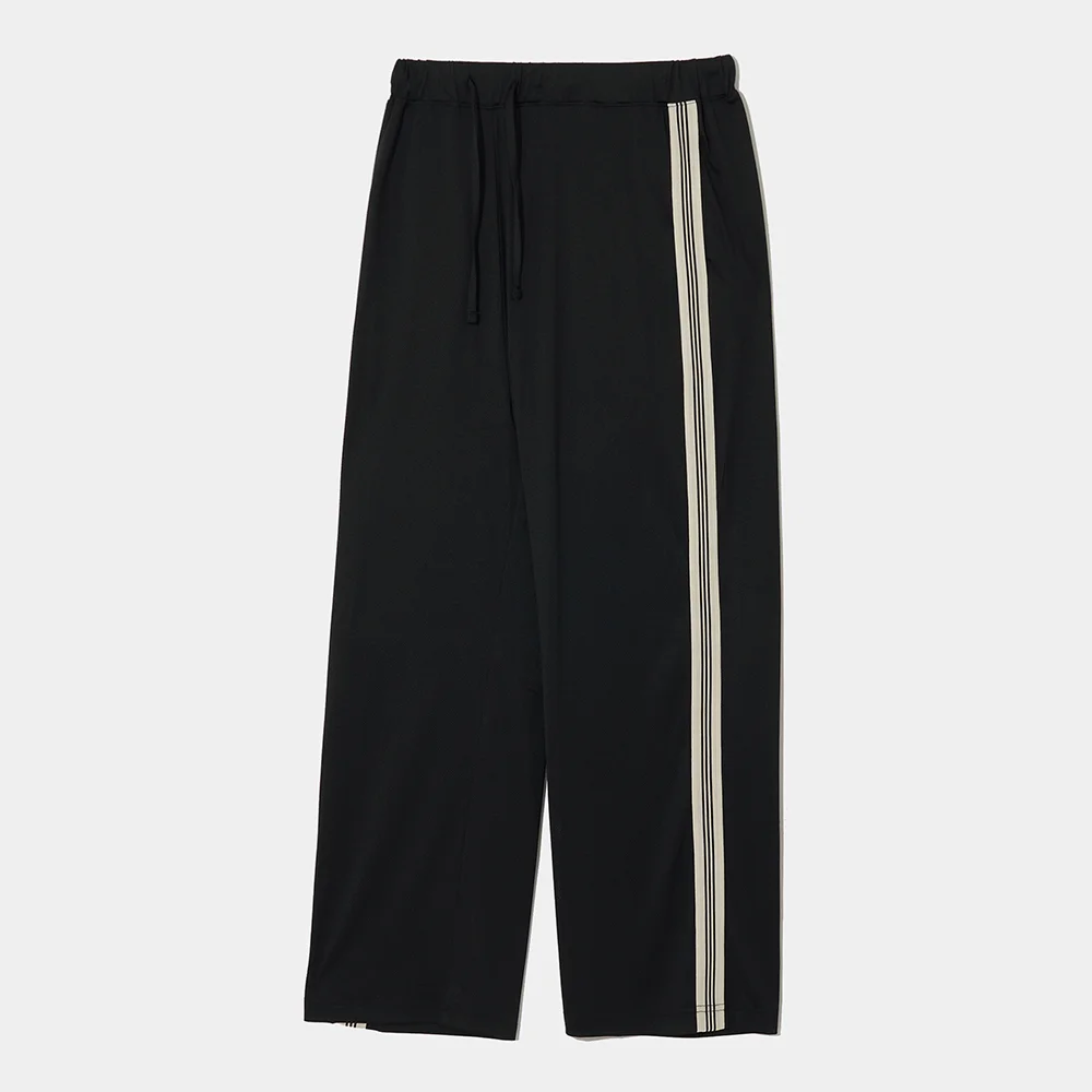 SIDE LINE LOOSE FIT MESH TRACK PANTS_BLACK