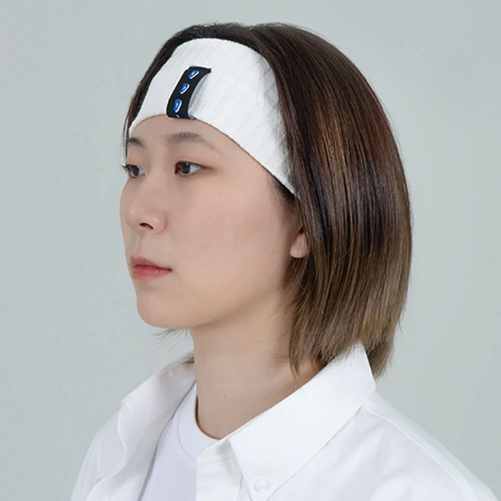 ODD Label Cotton Hair Band_White