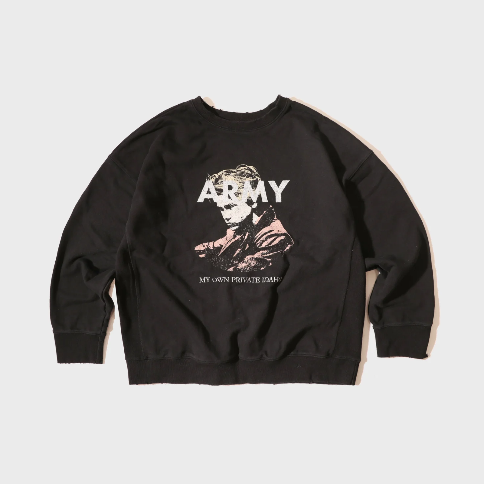 IDAHO Vintage Sweat Shirt. BLACK