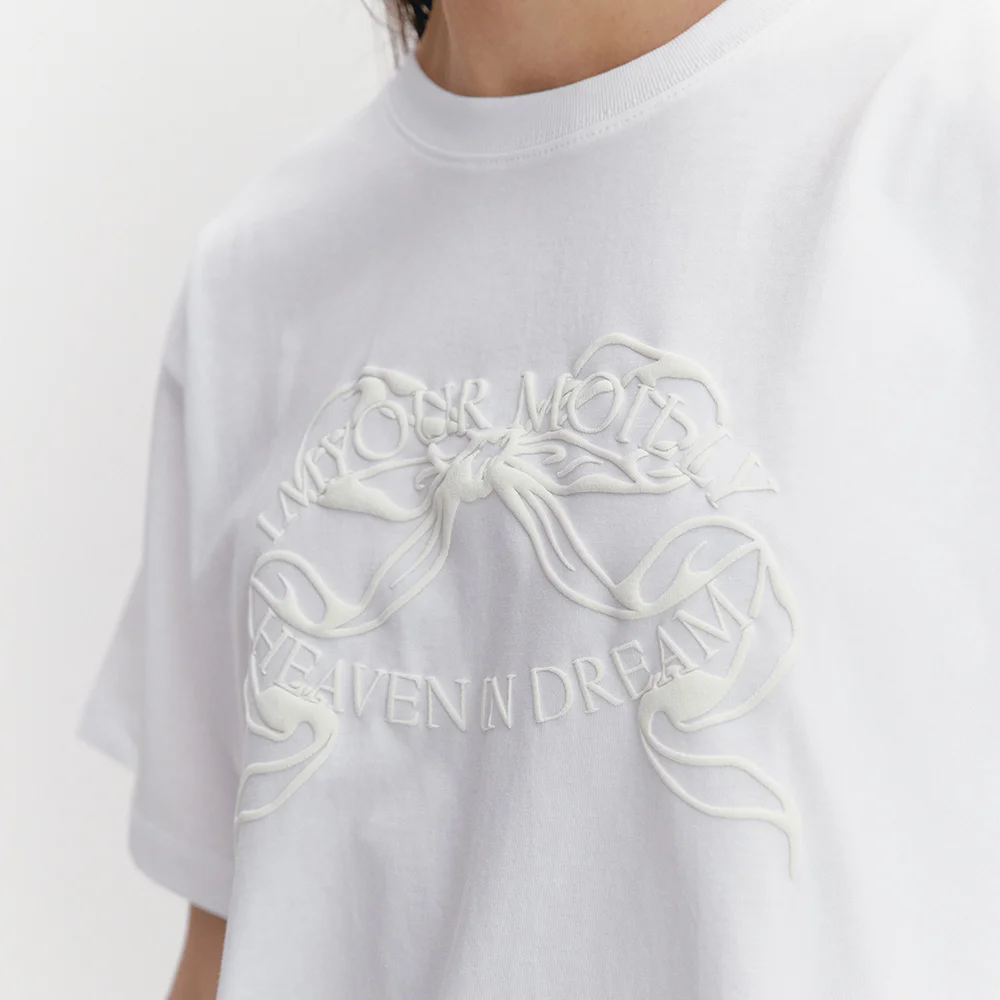 Ribbon Boxy T White