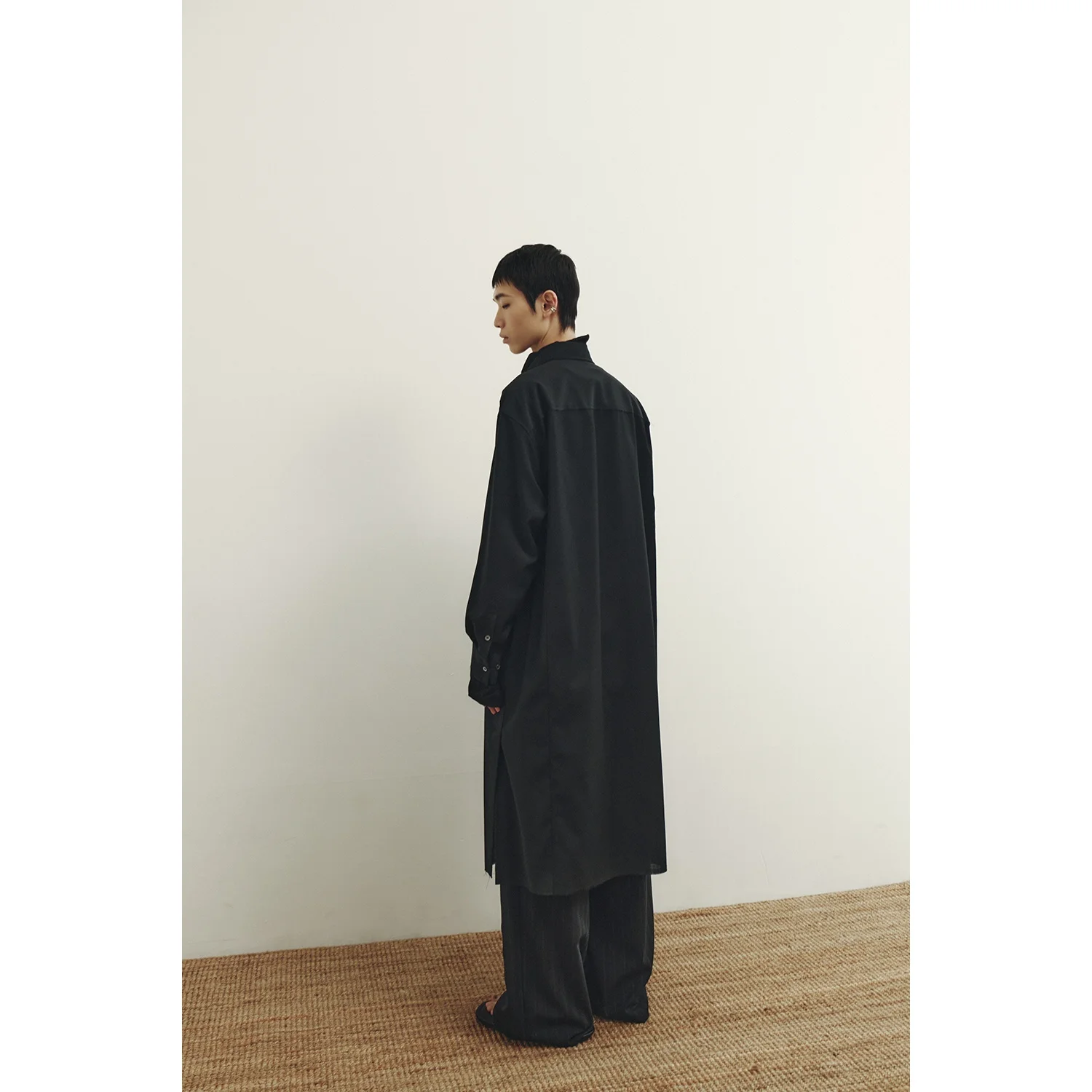 Long Line Shirt - Black