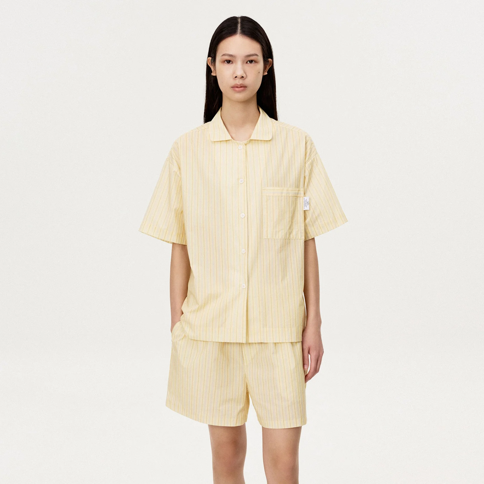POPLIN STRIPE PAJAMAS_BUTTER
