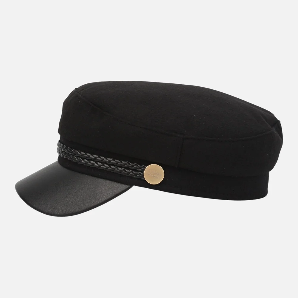 Wool Punk Rope Black Marine Cap Marine Cap