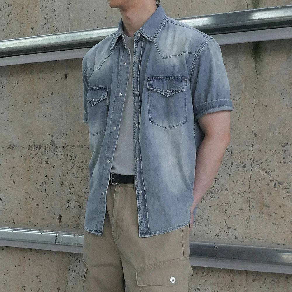 WESTERN DENIM HALF SHIRT