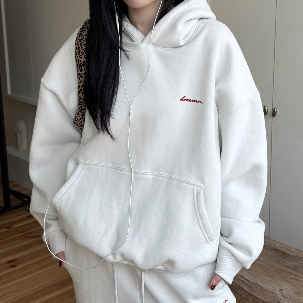 加重毛毯 超大版型 連帽衫 雲朵 白色