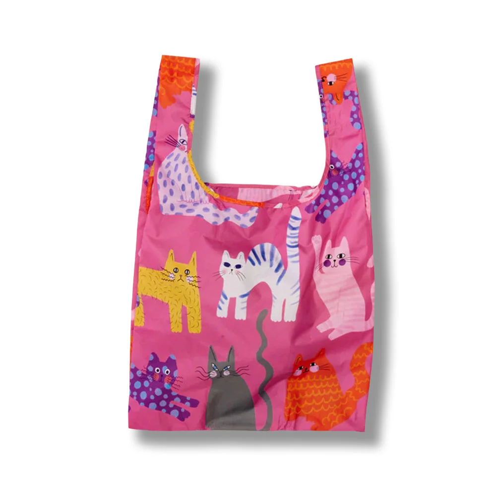 原創 Duckhead Fuchsia Arty Cats Reusable Bag