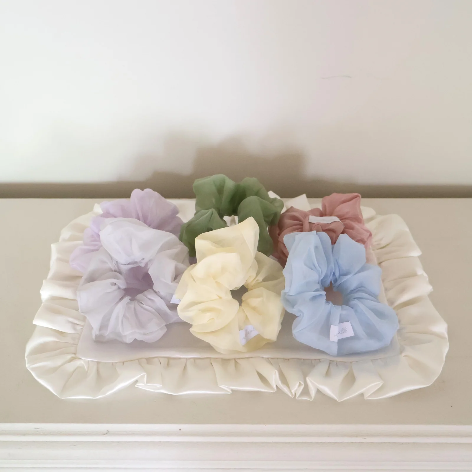 silk oganza scrunchie (6colors) 真絲 歐根紗 髮圈