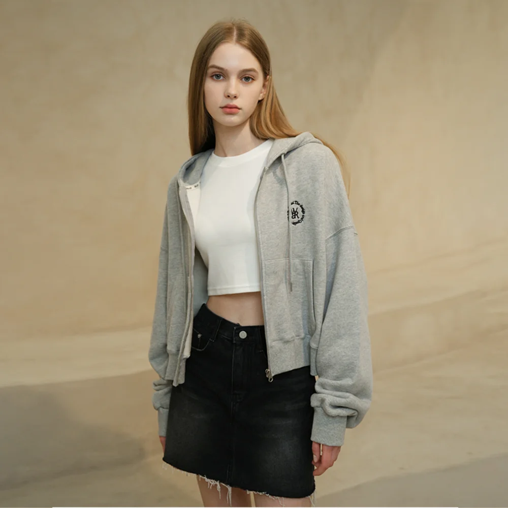 WT-02 DAILY HOODED ZIP UP_GRAY