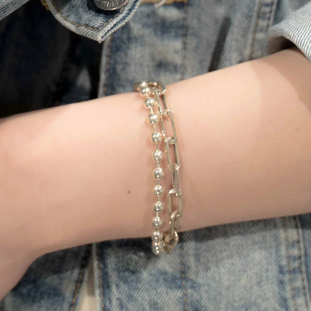 HR 153B_Silver Chain Bracelet (Silver 925)