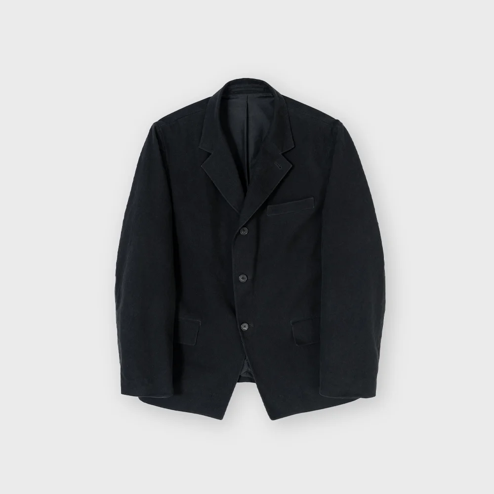 Washed Cotton Jacket, Black