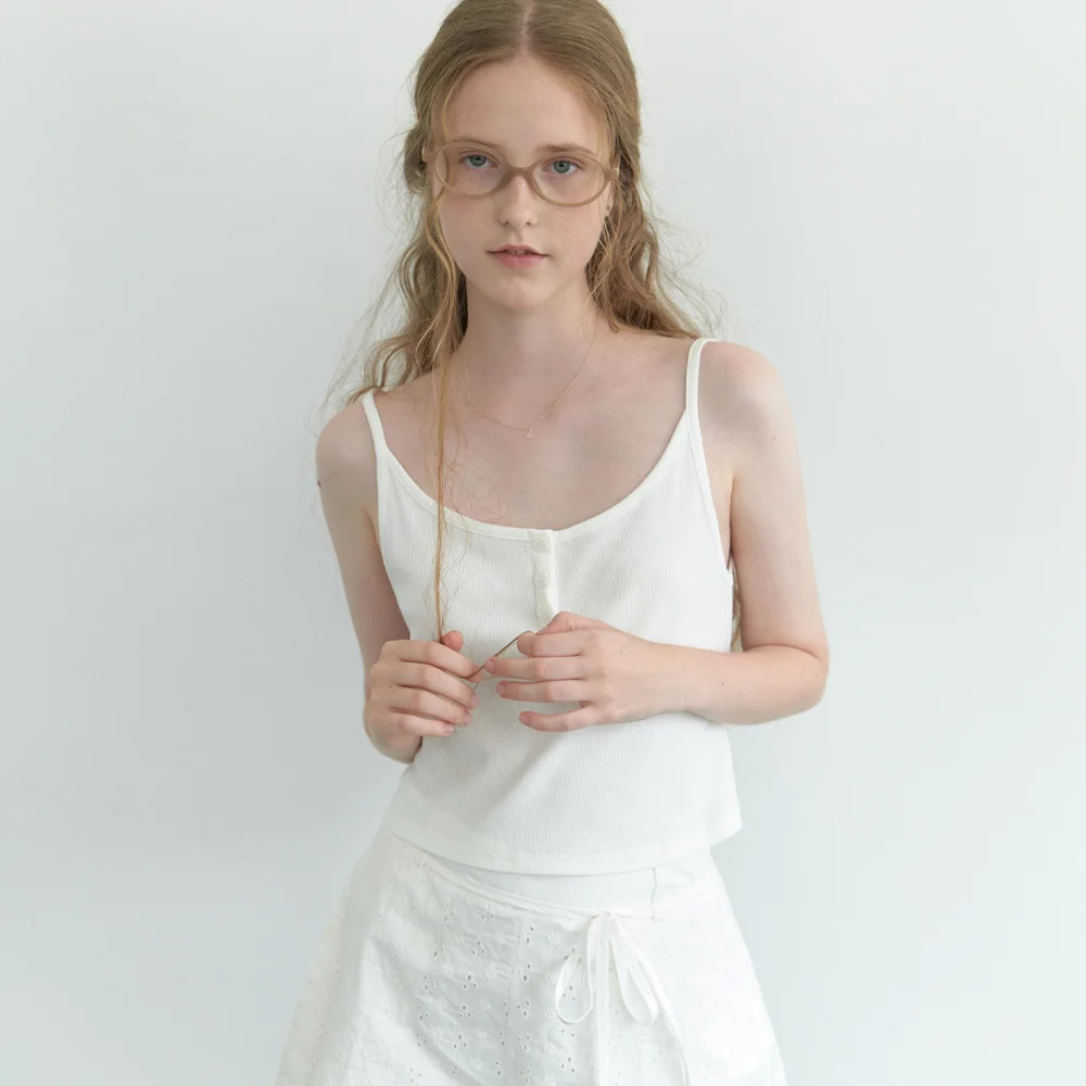 Soda button sleeveless (ivory)