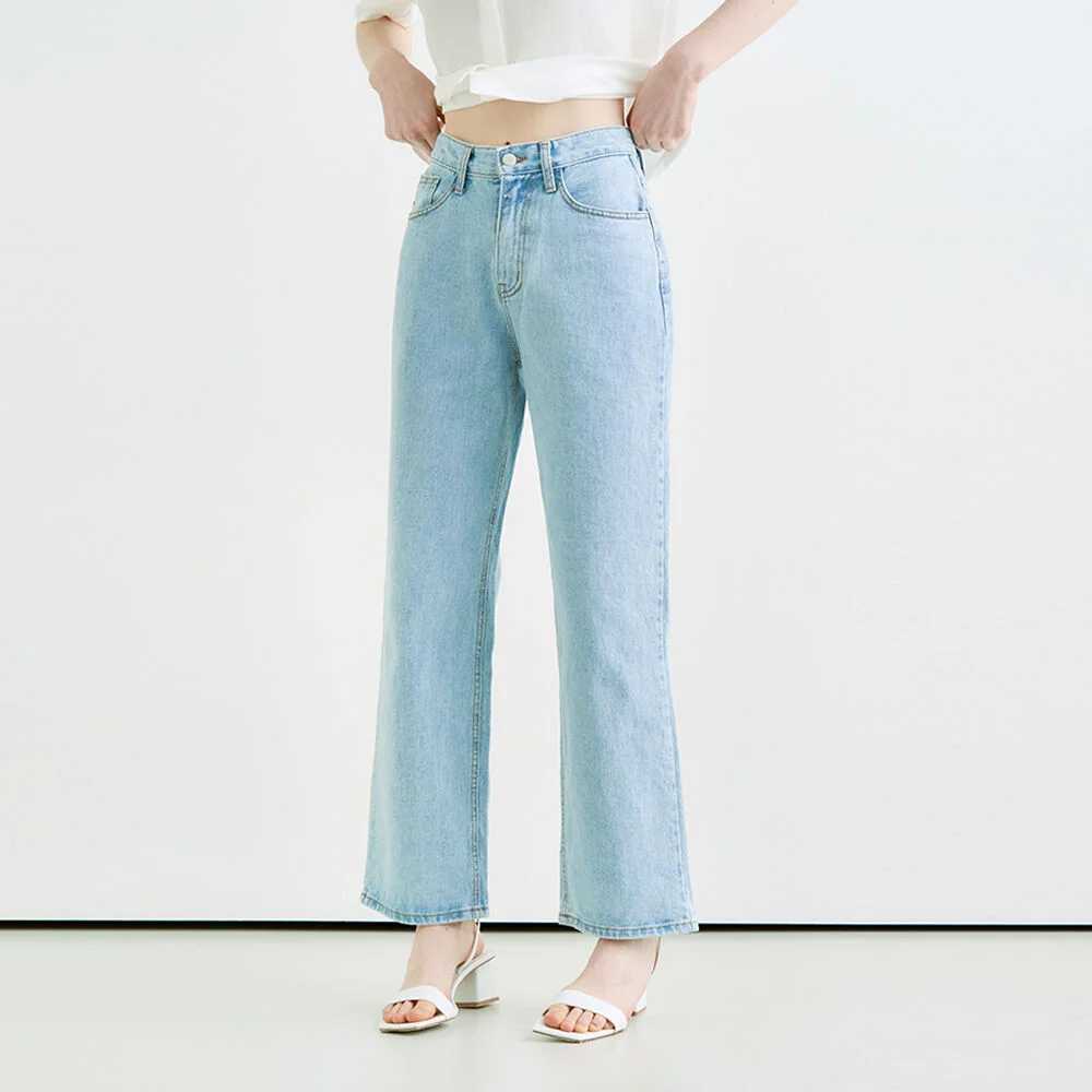 Spark straight fit denim pants - light blue