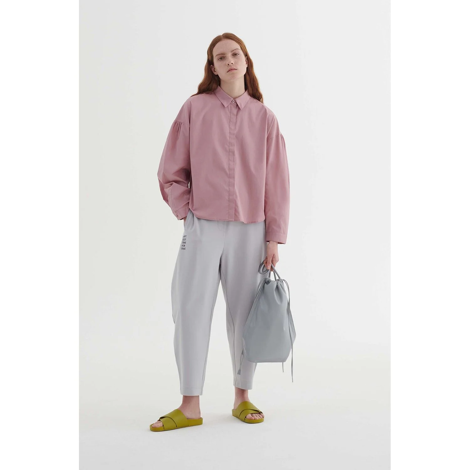 BARREL POPLIN SHIRT (CHALK ROSE) 221-CC06CT-432