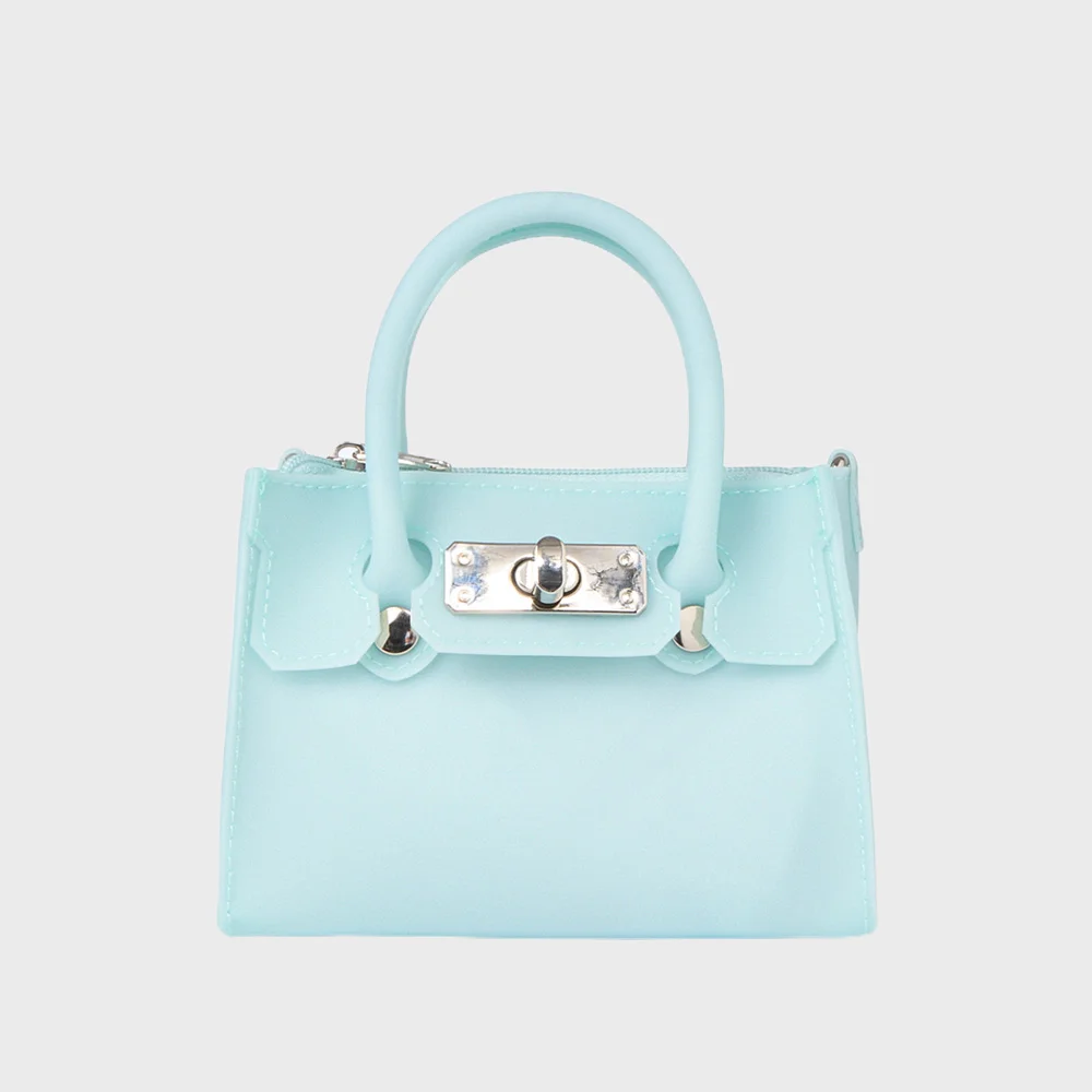JELLY CHAIN MINI BAG IN ICE BLUE