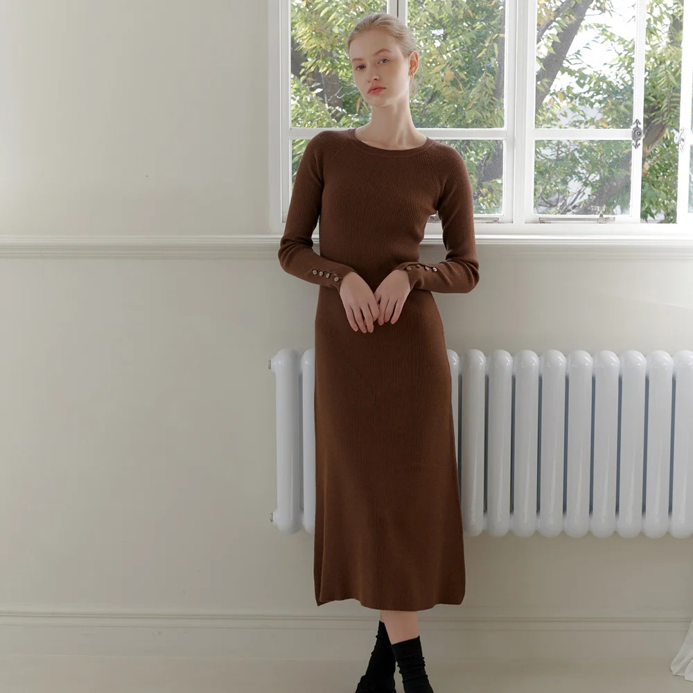 GOLGI LINE ONEPIECE_BROWN