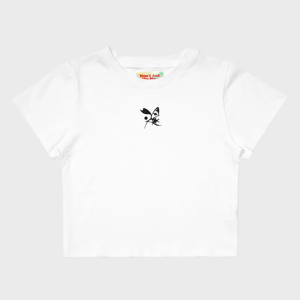 DAMP 'MYSTERY' CROP TOP_WHITE