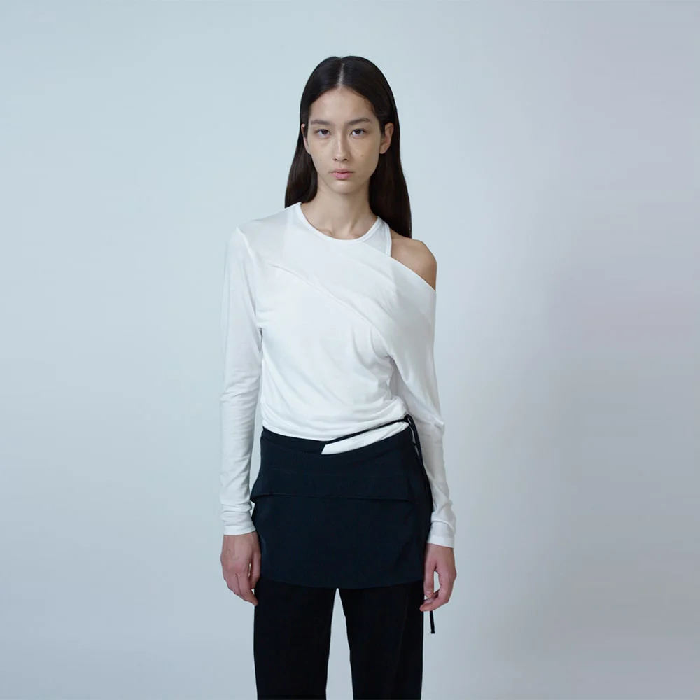 Petal Off Shoulder TShirt White(AG5741A021)