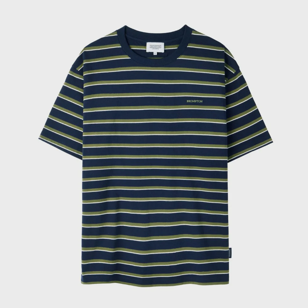 STRIPE HALF SLEEVE T-SHIRT - NAVY (P262UTS135)