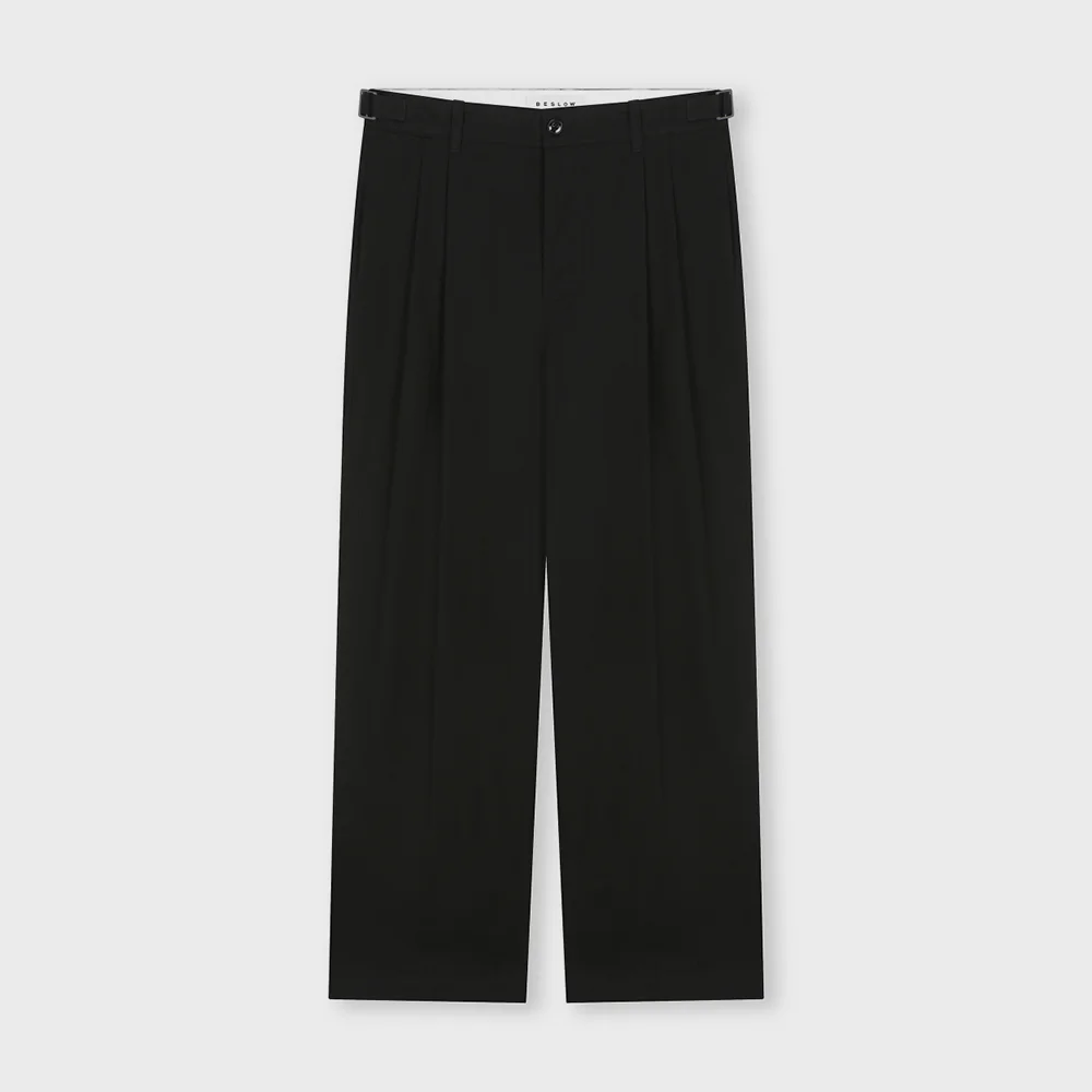 HERITAGE TWO TUCK PANTS BLACK