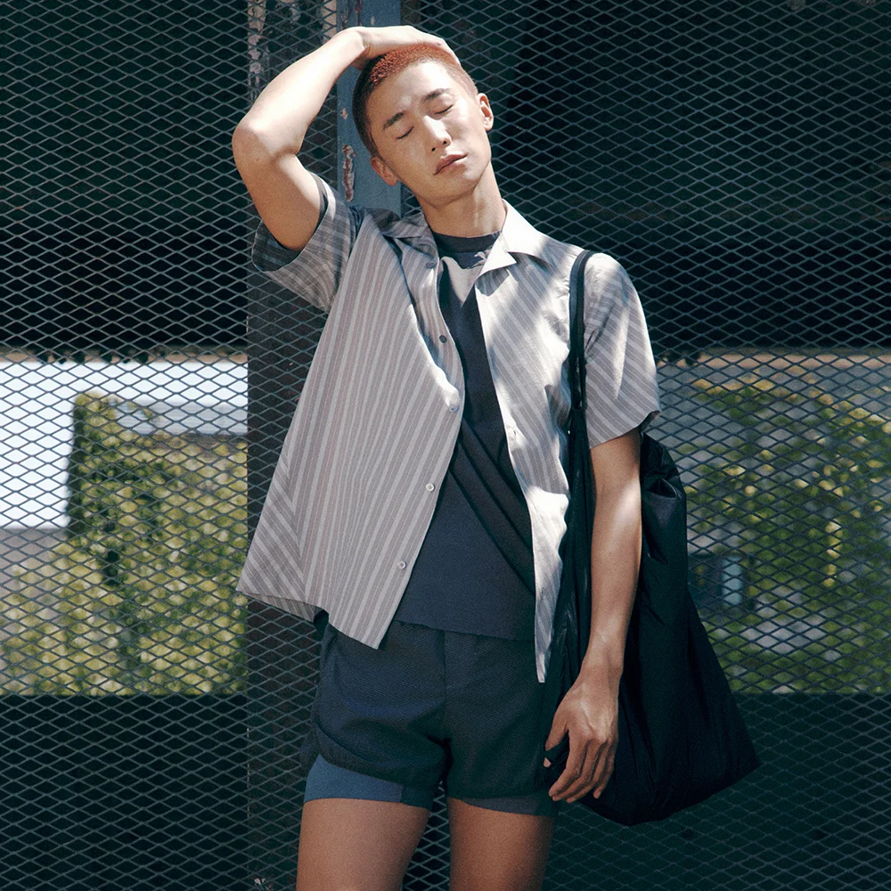 DIAGONAL STRIPE HALF SHIRTS MODERN MOCHA (STRIPE)