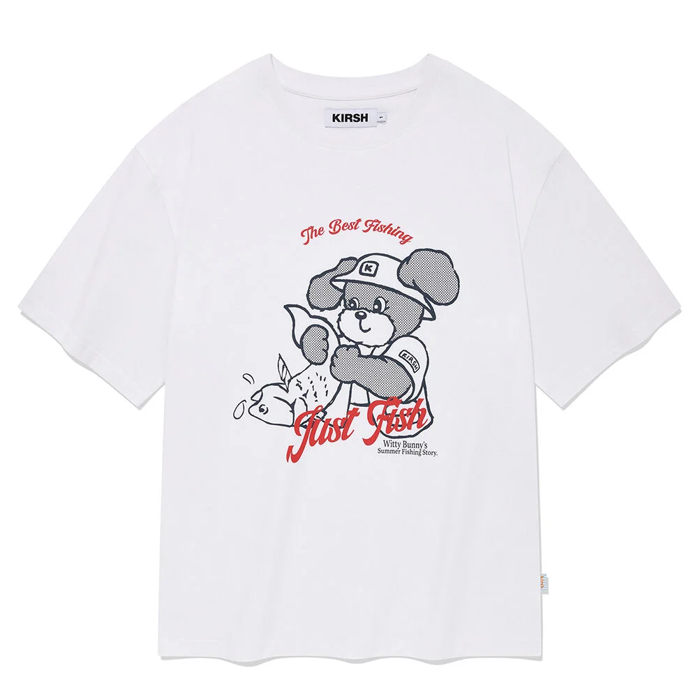 釣魚 Witty Bunny 圖案 寬鬆版型 T恤