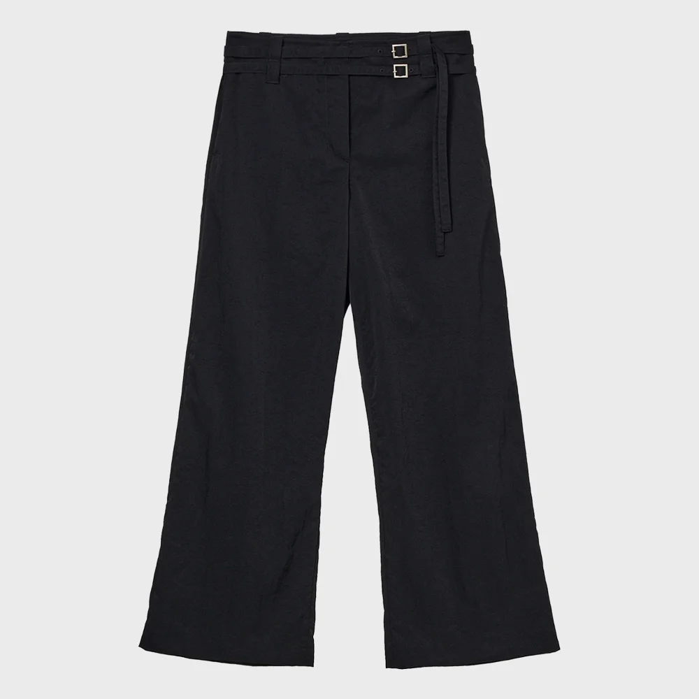 BUCKLE SLACKS IN BLACK
