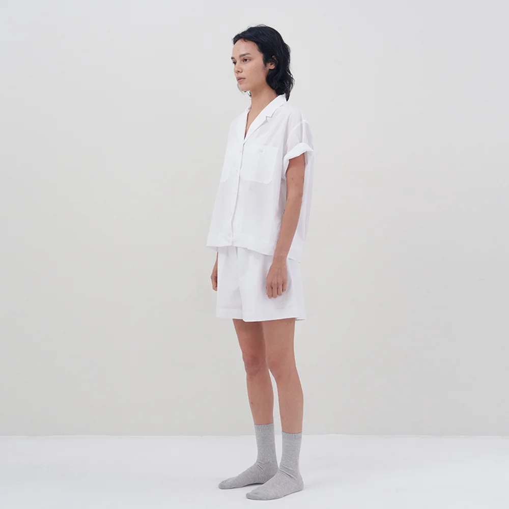 Cotton Boxer Shorts(White)