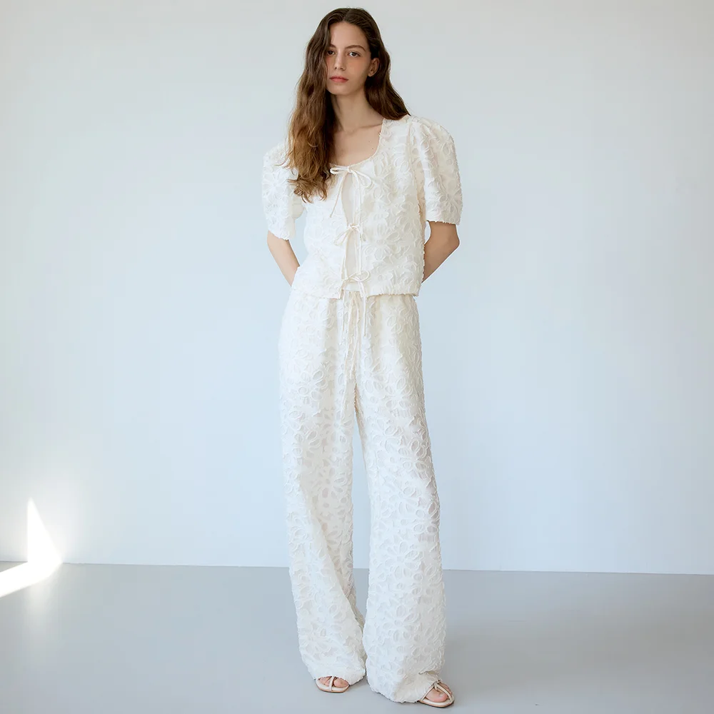 Bloom Wide Pant - Cream