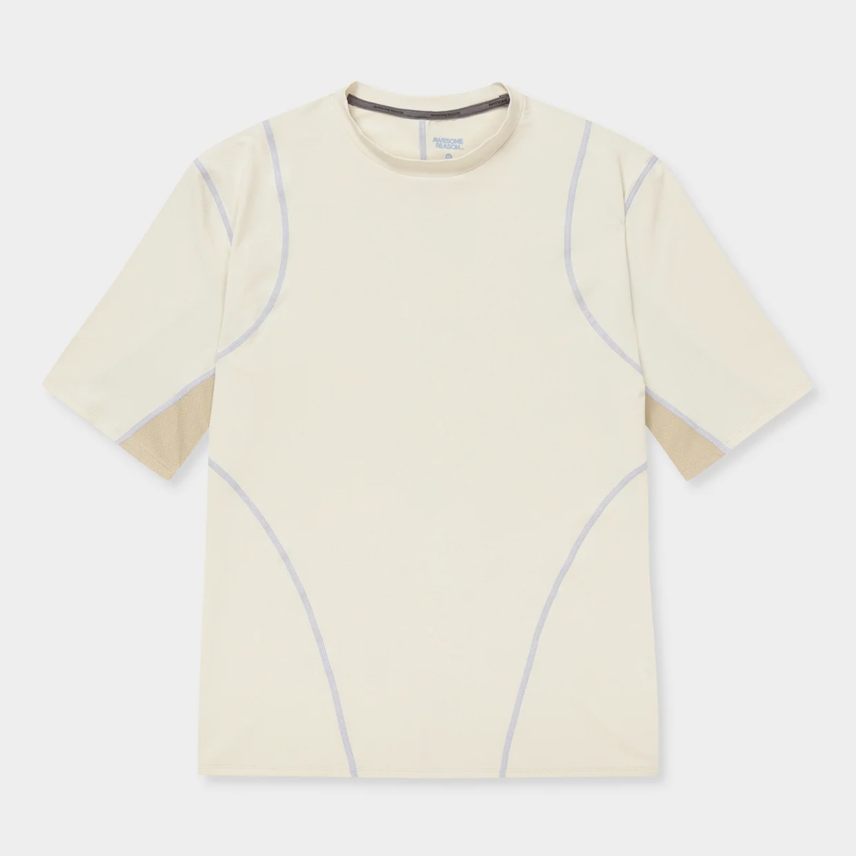 Lines Mid Sleeve_Mens, Cream