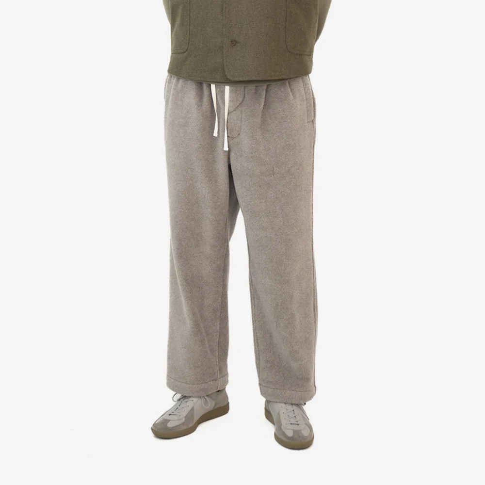 HEAVY FLEECE TUCKED PANTS (BEIGE)