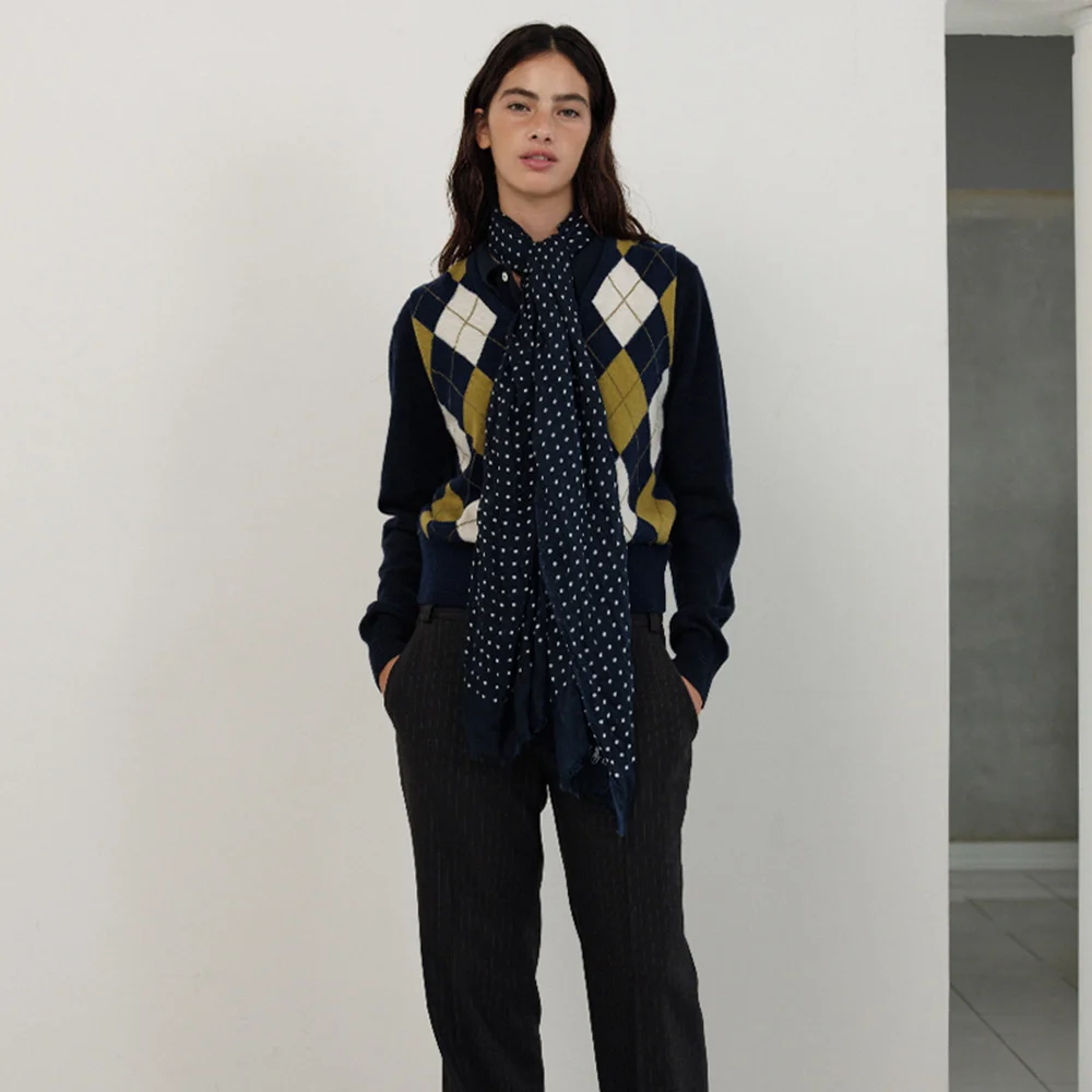 Caden Argyle Knit Vest_Navy