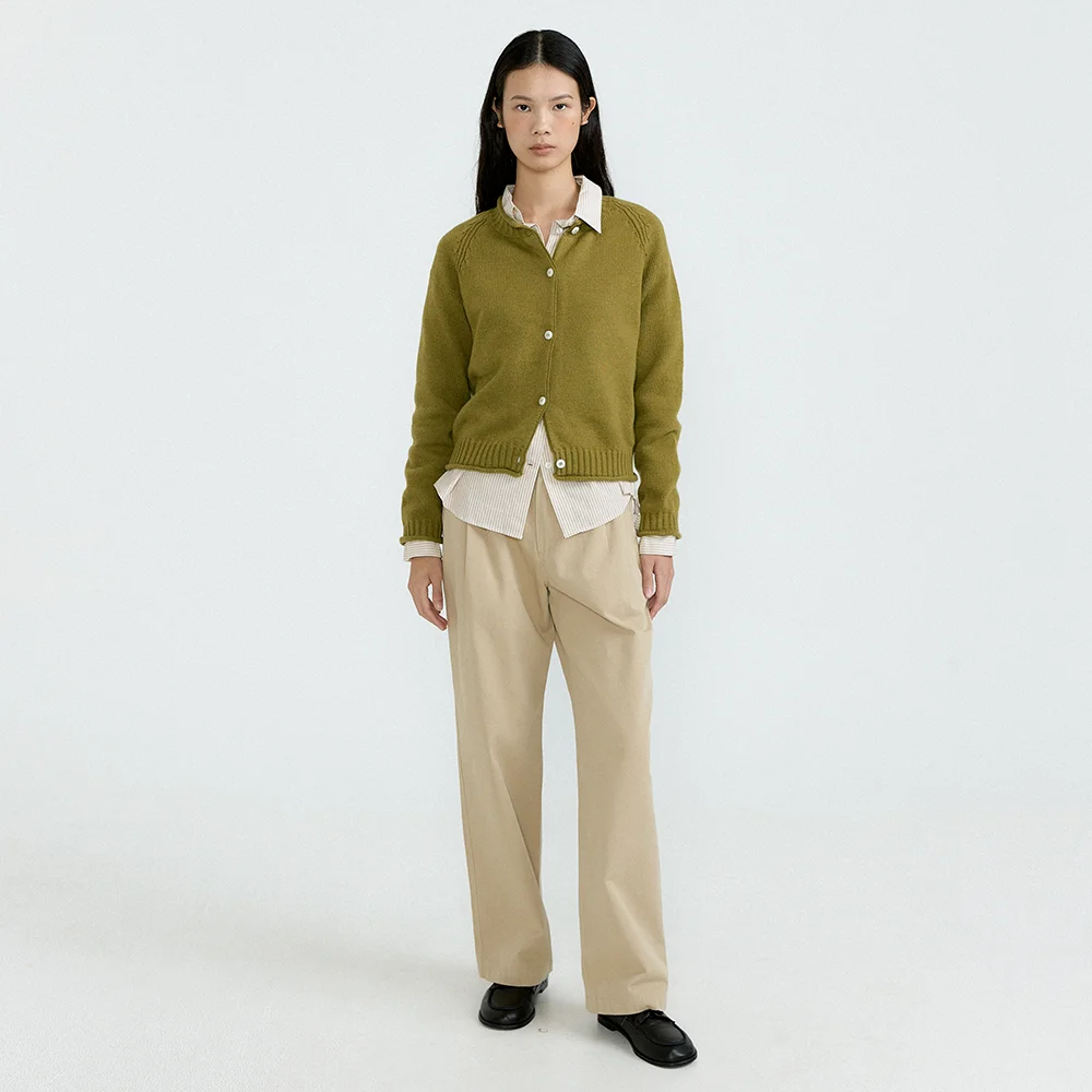 Ford Cotton Tuck Pants (Beige)