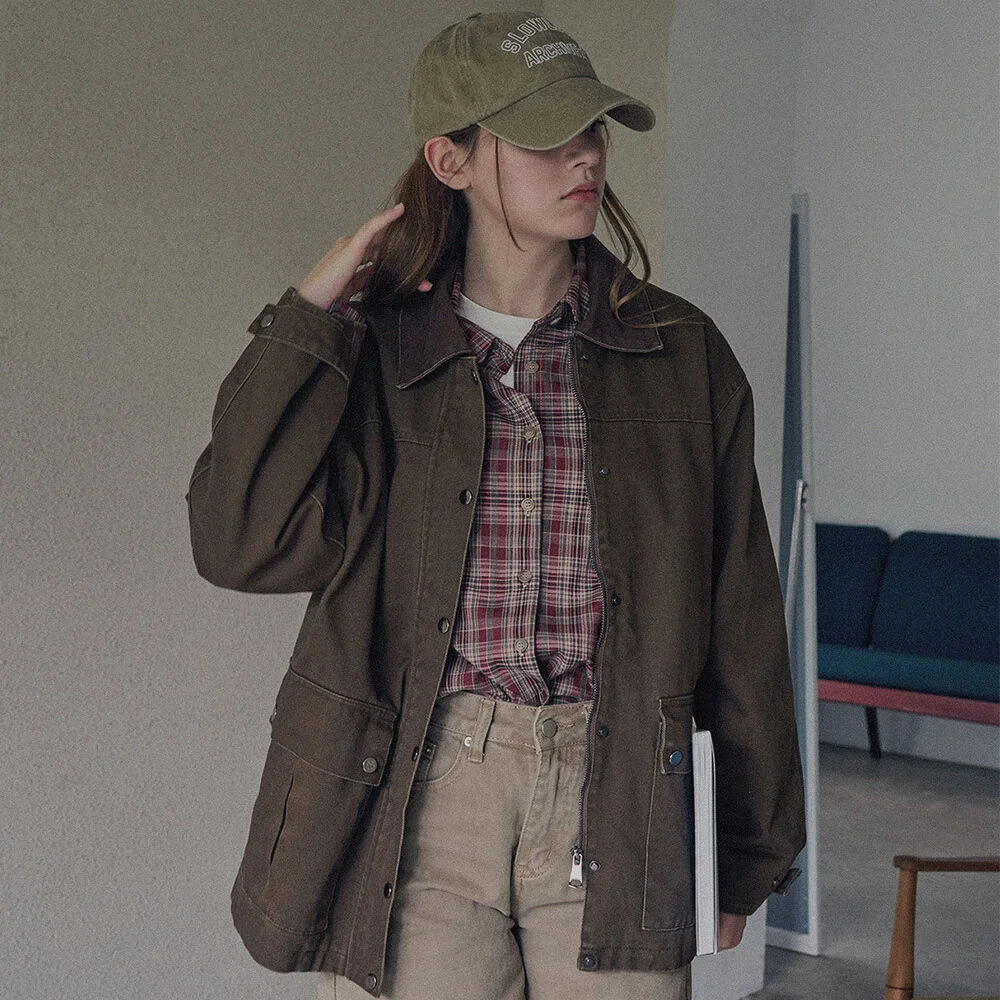 Leto pocket work jacket - Brown