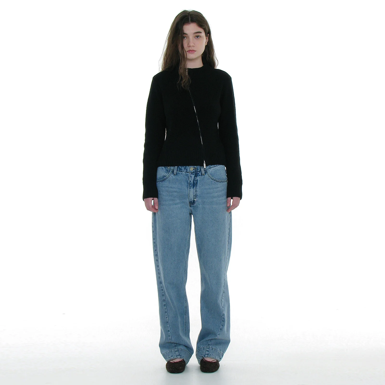 VINTAGE WASHED ASSYMETRIC JEANS_LIGHT BLUE